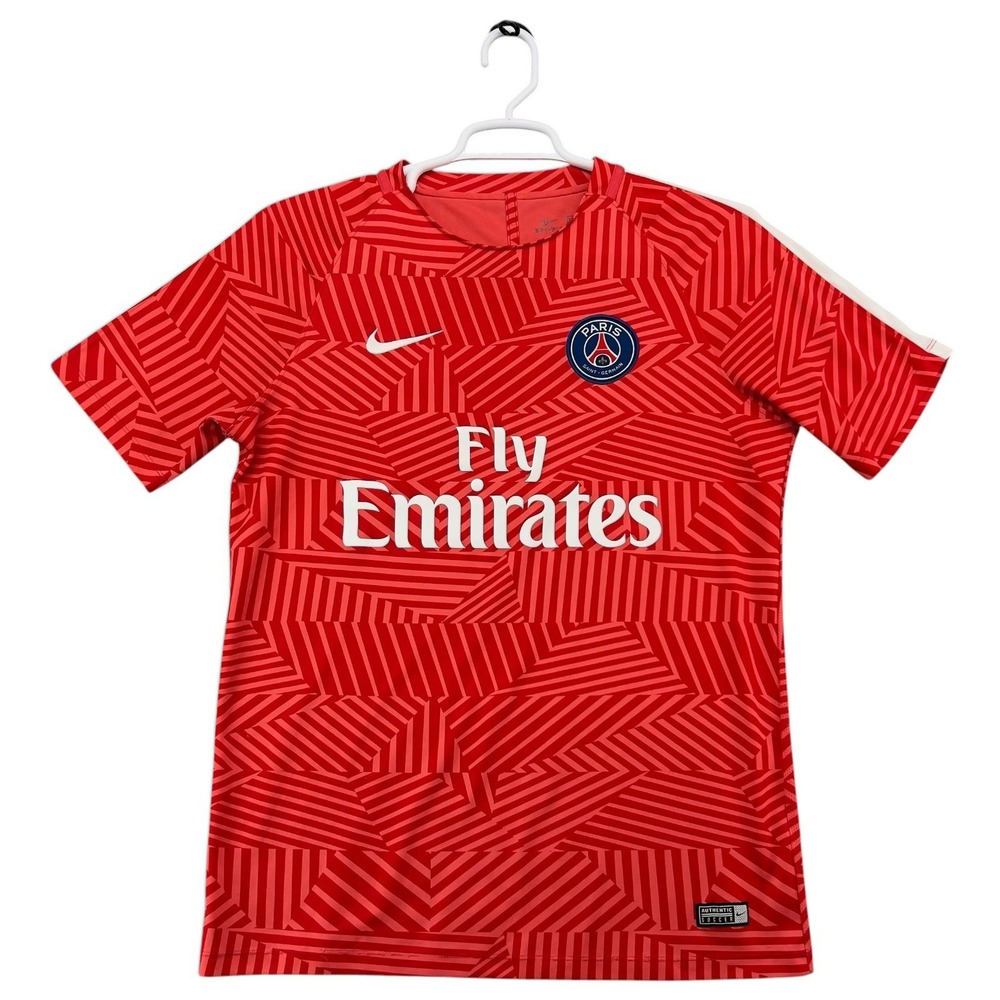 Nike PSG Paris Saint-Germain Dri-FIT Soccer Jersey Red Pink Fly Emirates Men's L
